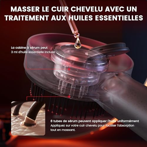 Masseur de cuir chevelu électrique avec Applicateur d'huile